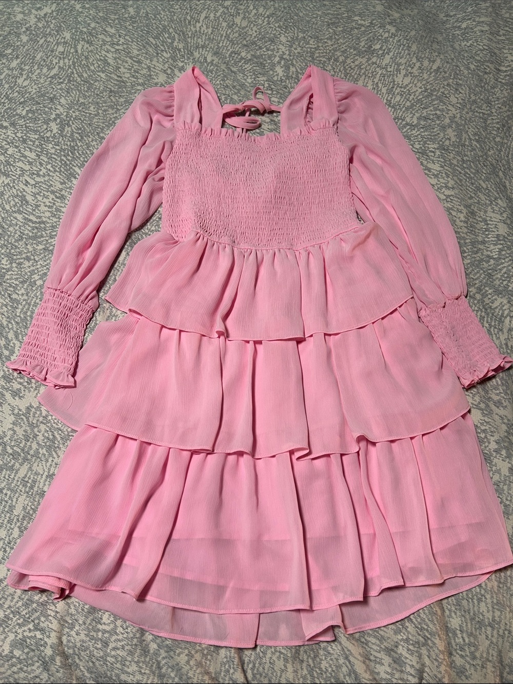 Long Sleeve Pink Dress